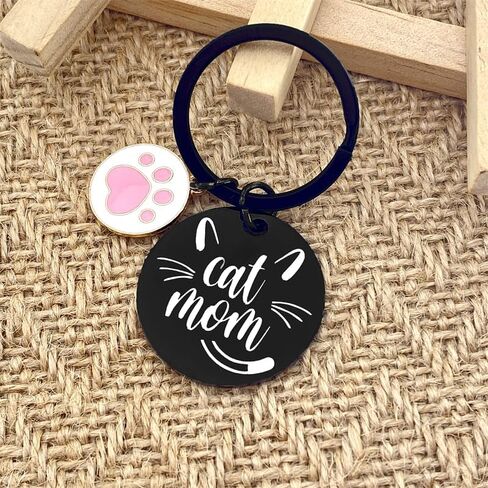 سلسلة مفاتيح للأم والقطط للنساء، هدية للأم المضحكة، هدايا لمحبي القطط للنساء، هدايا عيد ميلاد الأم وعيد الحب in Kuwait