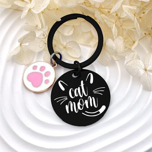 سلسلة مفاتيح للأم والقطط للنساء، هدية للأم المضحكة، هدايا لمحبي القطط للنساء، هدايا عيد ميلاد الأم وعيد الحب in Kuwait