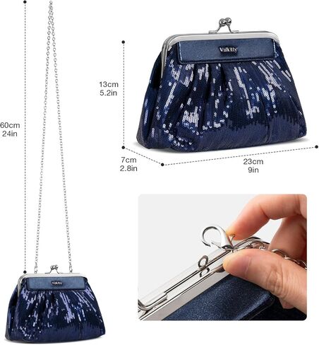 Clutch Purse Luxury Evening Handbag Crossbody Bag, Detachable Strap, Evening Purses for Weddings, Banquets & Parties in Saudi Arabia