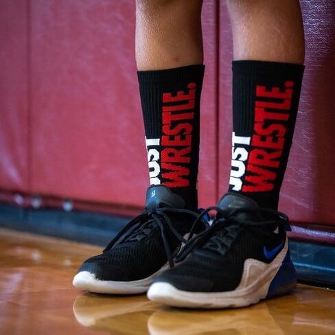 Just Wrestle Woven Mid-Calf Socks | Youth & Adult Sizes in Kuwait