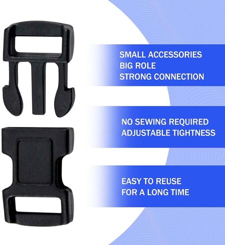 3/8" Adjustable Plastic Quick-release Buckle Straps for Belt Buckles,Backpacks Dog Collars Bracelet Helmet in Saudi Arabia