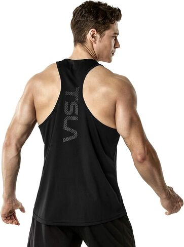 TSLA 3 Pack Men's Dry Fit Y-Back Muscle Workout Tank Tops, Athletic Training Gym Tank Top, Sleeveless Bodybuilding Shirts in Saudi Arabia