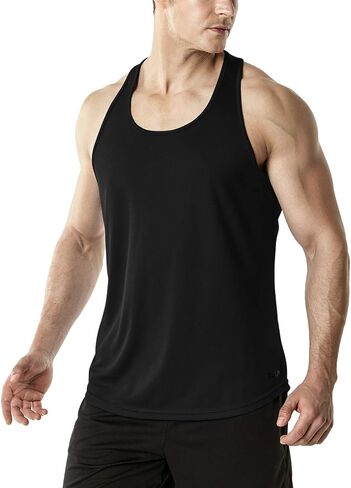 TSLA 3 Pack Men's Dry Fit Y-Back Muscle Workout Tank Tops, Athletic Training Gym Tank Top, Sleeveless Bodybuilding Shirts in Saudi Arabia