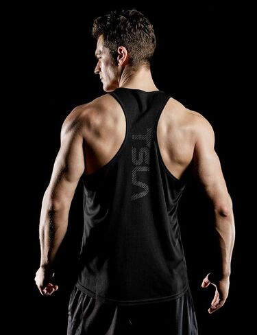 TSLA 3 Pack Men's Dry Fit Y-Back Muscle Workout Tank Tops, Athletic Training Gym Tank Top, Sleeveless Bodybuilding Shirts in Saudi Arabia