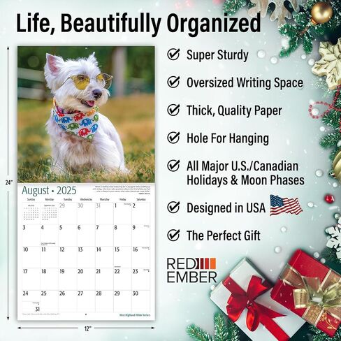 RED EMBER Sit Happens: Dog Memes 2026 Wall Calendar 12 Month | Thick & Sturdy Paper | Holiday Gift | Puppy Funny Dog Calendar 2026 in Saudi Arabia