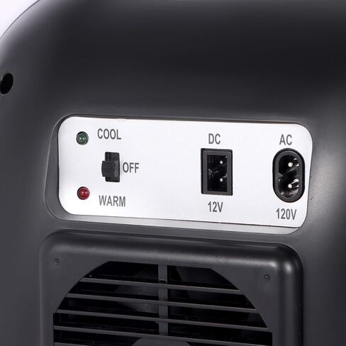Uber Appliance UB-XL1 ثلاجة صغيرة محمولة شخصية 12 علبة تبريد وتدفئة حرارية للداخلية/الخارجية - غرفة النوم، المكتب، النوم، السيارة، القارب، RV - 110 فولت تيار متردد و12 فولت تيار مستمر متضمنة - أسود مطفي in Kuwait