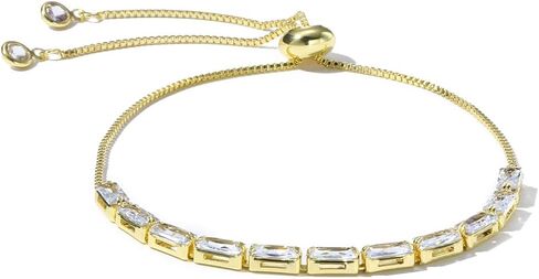 Gold Tennis Bracelets for Women Cubic Zirconia Tennis Bracelet Adjustable Gold Chain Womens Tennis Bracelet Colorful Crystal Ankle Bracelet Summer Beach Body Jewelry in Kuwait