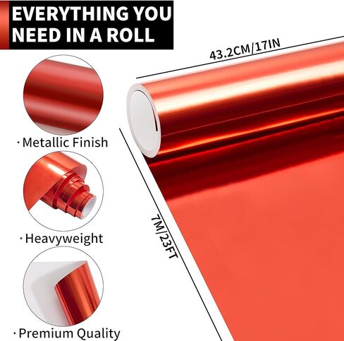 Green Metallic Wrapping Paper Roll- 17in X 23Ft Metal Wrapping Paper Roll for Gift Wrapping Solid Color Paper for Christmas,Birthday,Wedding,Baby Shower,St. Patrick's Day PAP12GN07 in Kuwait