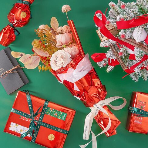 Green Metallic Wrapping Paper Roll- 17in X 23Ft Metal Wrapping Paper Roll for Gift Wrapping Solid Color Paper for Christmas,Birthday,Wedding,Baby Shower,St. Patrick's Day PAP12GN07 in Kuwait