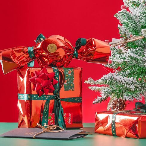 Green Metallic Wrapping Paper Roll- 17in X 23Ft Metal Wrapping Paper Roll for Gift Wrapping Solid Color Paper for Christmas,Birthday,Wedding,Baby Shower,St. Patrick's Day PAP12GN07 in Kuwait