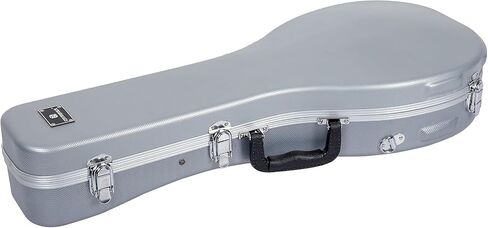 Crossrock ABS Hardshell Case-Fits Most A-Style Mandolins, with Interior Compartment, Backpack Straps-Silver (CRA862MASL) in Saudi Arabia