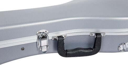Crossrock ABS Hardshell Case-Fits Most A-Style Mandolins, with Interior Compartment, Backpack Straps-Silver (CRA862MASL) in Saudi Arabia