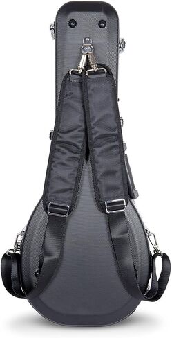 Crossrock ABS Hardshell Case-Fits Most A-Style Mandolins, with Interior Compartment, Backpack Straps-Silver (CRA862MASL) in Saudi Arabia