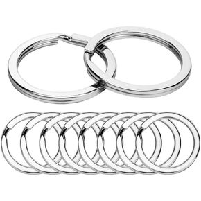 Bamboo's Grocery LoKii 50 Pcs 2 Inches Split Key Rings Bulk, Metal Keychain Rings, Silver
