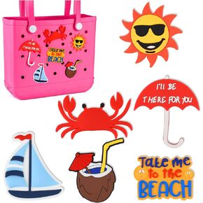 6/8 Pieces Bog Charms,Bogg Bag Accessories Charm,DIY Decoration Charms for Tote Bags,Beach Bag