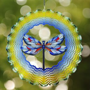 Wind Spinners Metal Butterfly - Butterfly Gifts for Women Mom Grandma Wife, Hanging Wind Spinner for Outdoor & Indoor Decorations, 12 inch 3D Wind Spinner for Ornament Gifts