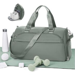 Gym Bag for Women Men with Shoes Compartment,Sports Duffle Bag Personal item travel Duffel Bags Tote Bag Small Carry on Weekender Overnight Bag Workout Dance Bag Hospital Holdalls Peacock Blue