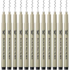Mr. Pen- Drawing Pens for Artists, 0.3mm, 12 Pack, Black Artist pens, Micro Pens for Drawing, Ink Pens for Drawing, Sketch Pens, Micro Pen, Fineliner Pens, Bible Journaling Pens, Fine Point