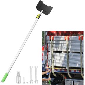 حامل تمديد مسطح بطول 9.8 قدم - ضع واقي الحافة بسهولة أثناء ضبط الأشرطة - يحسن الإنتاجية - يأتي مع ملحق نهاية قضيب ملولب 3/4-6 - ملحقات النقل بالشاحنات in Kuwait