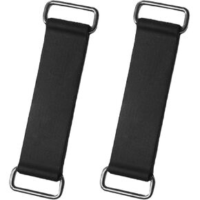 2PCS Battery Strap, Rubber Band Straps Battery Box Tie Down Strap Stretchable Battery Tie Fixed Strap Holder Moped Belt with Metal Buckles for ATV Scooter Motorcycle Accessories Parts Black