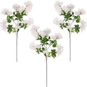 Bougainvillea Artificial 3 Stems 15branches Vibrant Pink Artificial Flowers Large Bougainvillea 36.2" Long Stem Flowers for Tall Vase Home Wedding Centerepieces Decor (Vibrint Pink)