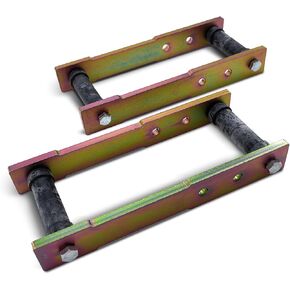 1" to 4" Adjustable 3-Position Rear Leaf Spring Shackle Lift Kit/Set Compatible with Select Ford 65-73 Mustang, 66-70 Falcon/Mercury 65-69 Comet & Cyclone