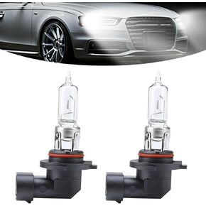 2 PCS Car Halogen Bulbs, 9005 Ultra-bright Car Quartz Lamps, 12V 55W Low/High Beam Fog Light Replacements, Universal Lighting Accessories, for Most Cars, Trucks and Vans (White)