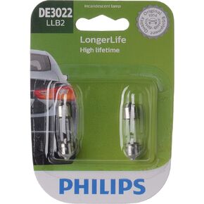 Philips automotive lighting DE3022 LongerLife Miniature Bulb, 2 Pack (DE3022LLB2)
