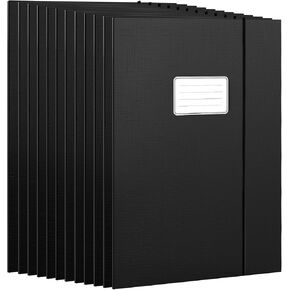 JiaWei File folders,12 Packs of Binders, File Boxes Thickened to 0.1" File Folder, Sturdy A4 Binder, 80 Sheet Capacity, Foldable Organizer Filing Box for Office