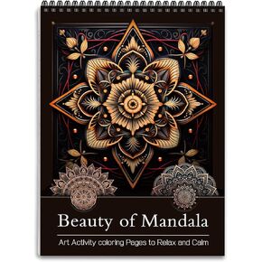 كتب تلوين ماندالا للنساء البالغات للاسترخاء والصفحة الحلزونية المطبوعة على جانب واحد من الهدايا والفنون والحرف اليدوية للنساء للاسترخاء والقلق والاكتئاب 24 صفحة تلوين ملونة - جمال ماندالا in Kuwait