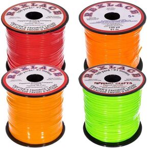 Craft County Rexlace Multicolor Bundle Packs – 100 Yards of Each Color (Neon)