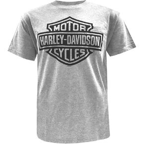 Harley-Davidson Men's Bar & Shield Logo Chest Pocket Short Sleeve T-Shirt - Gray