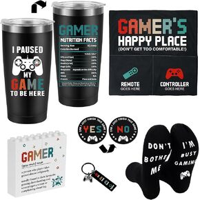 Gamer Gifts for Boy Men Boyfriend Dad Brother, Gaming Accessories for Room, Gaming Stuff, Christmas Gifts for Gamer, Stocking Stuffers for Men, Easter Baskets for Teen Boys - Gamer Gift Set Box