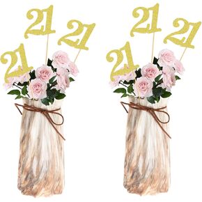 12PCS 50th Birthday Party Centerpiece Gold 50th Birthday Party Decorations for Girls Boys Cheers to 50th Happy 50th Birthday 50th Floral Decorations for 50th Birthday Party Supplies (gold 50th)