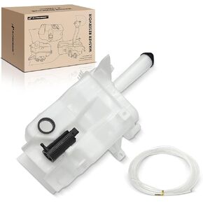 A-Premium Windshield Washer Reservoir Compatible with Select Toyota, Lexus Models - Camry 2002-2006, ES300 2002-2003, ES330 2004-2006, with Washer Pump/Cap/Filler Neck/Hose/Bracket/Fluid Level Sensor