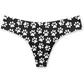 The Crafty Owl 3D Dachshund or Paw Print Briefs Underwear for Women