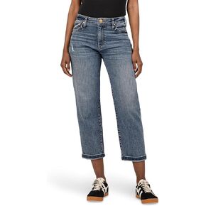 KUT from the Kloth Women's Sienna Baggy Boyfriend Crop Roll-up Reg Hem in Passion