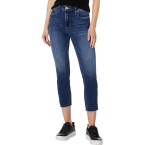 KUT from the Kloth Women's Rachael Petite High-Rise Fab Ab Mom Raw Hem in Explore