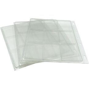 1 Piece 9 Grid Transparent PET Coin Slab NGC PCGS Storage Sheets for 4-Rings Binder Album