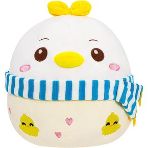 Cute Chicken Stuffed Animal Plush Toy Pillow, A Chicken Plush Toy with Scarf and Heart Shaped Pattern Gifts for Adults and Kids, Christmas Birthday Valentine's Day Party Home Decor