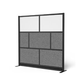 LUXOR MW-7070-FCGB Modular Wall Room Divider System - Black Frame - 70" x 70" Starter Wall