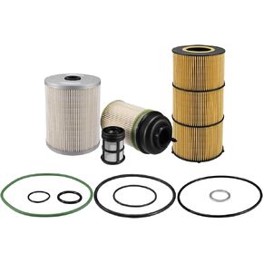 X AUTOHAUX 1 Set Engine Oil Filter Kit Repalcement for DD13 DD15 DD16 Engine Plastic White