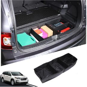 Trunk Organizer Compatible with Honda Pilot 2016-2022, Portable Foldable Large Capacity Cargo Storage Box with 4 Compartments, Oxford Cloth Material