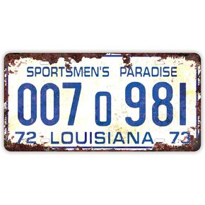 JAWS (1970s Movie) Shark Autopsy Prop Replica Metal Stamped License Plate, Vintage Distressed Style, 12x6 Inch