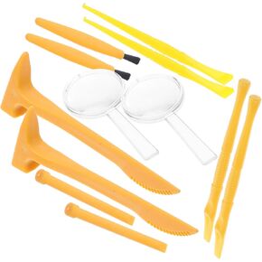 Totority Dino Eggs Dig Kit 3 Sets Dinosaur Dig Tools Kit for Kids, Dinosau Digging Kit, Science Kits with Mini Hammer Chisel Brush Scraper for Gems Gemstone Dig Kits