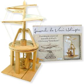PATHFINDERS STEM kit Leonardo Davinci helicopter aviation model building kit educational toys for ages 8-13 engineering toy for kids da vinci inventions wooden building kits stem projects science kits