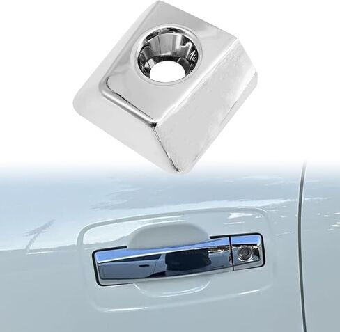 Door Handle Keyhole Frame Cover, Compatible with Nissan Armada Titan, Infiniti QX56, Replaces# 80647-ZC00A 80647-9FU0B,Silver in Kuwait