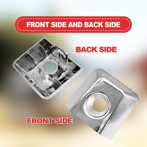 Door Handle Keyhole Frame Cover, Compatible with Nissan Armada Titan, Infiniti QX56, Replaces# 80647-ZC00A 80647-9FU0B,Silver in Kuwait