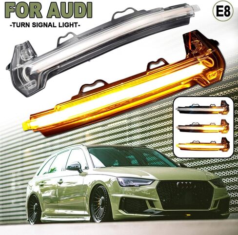 Hacreyatu Dynamic LED Turn Signal Side Mirror Lights Indicator Blinker For Audi A4 A5 B9 S4 S5 RS5 2017 2018 2019 (Yellow) in Kuwait