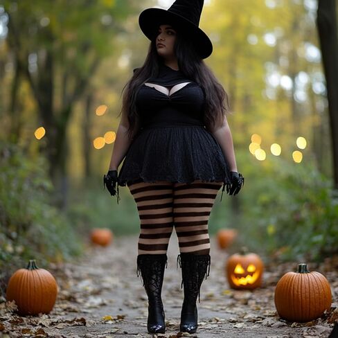 MANZI 2 Pairs Women's Plus Size Colored Striped Tights 40D Nylon Striped Pantyhose for Halloween Christmas in Kuwait